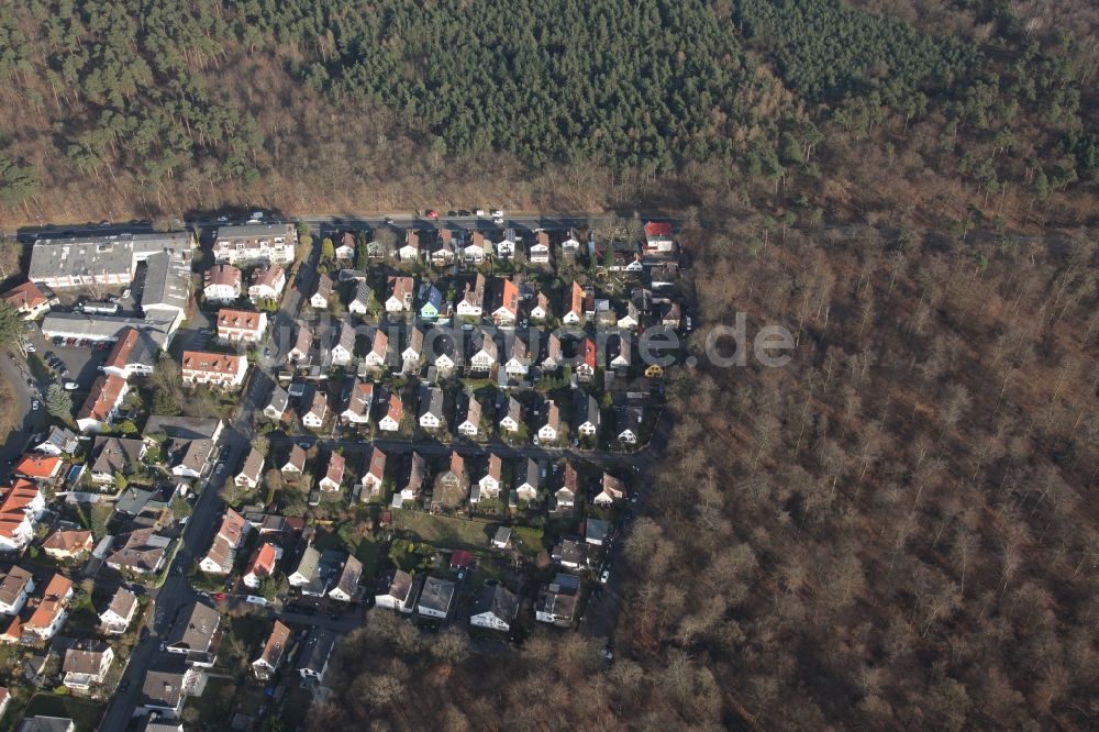 Luftaufnahme Offenbach am Main - Wohngebiets- Siedlung in Offenbach am Main im Bundesland Hessen