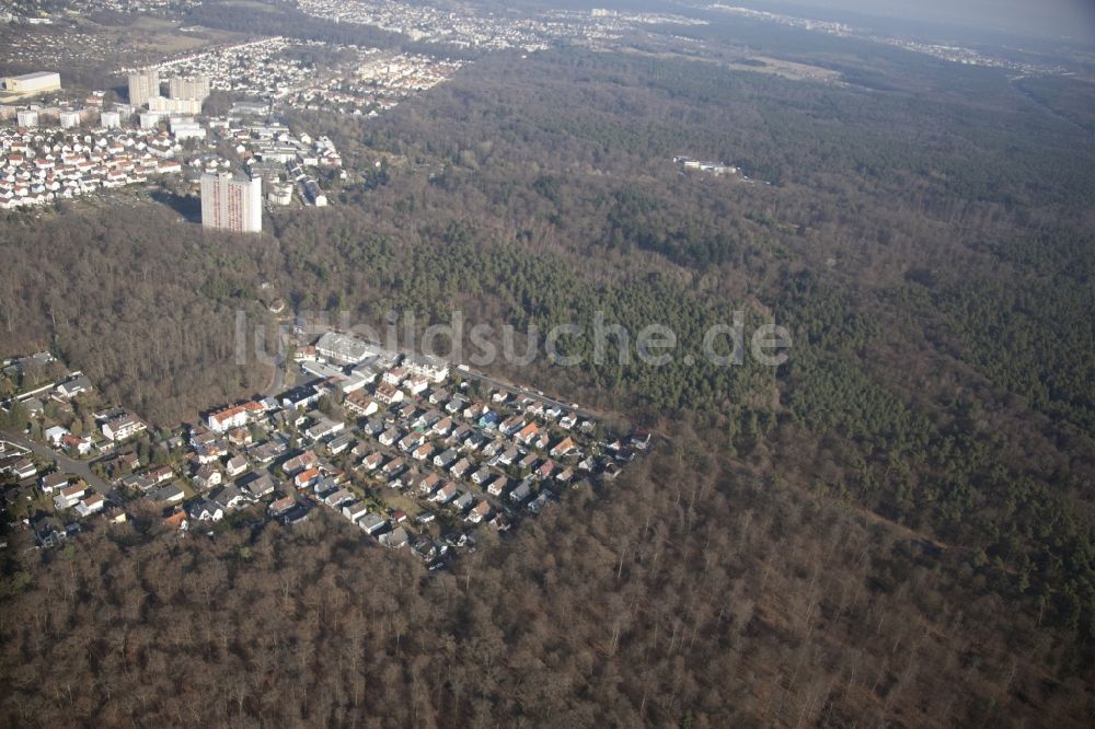 Offenbach am Main aus der Vogelperspektive: Wohngebiets- Siedlung in Offenbach am Main im Bundesland Hessen