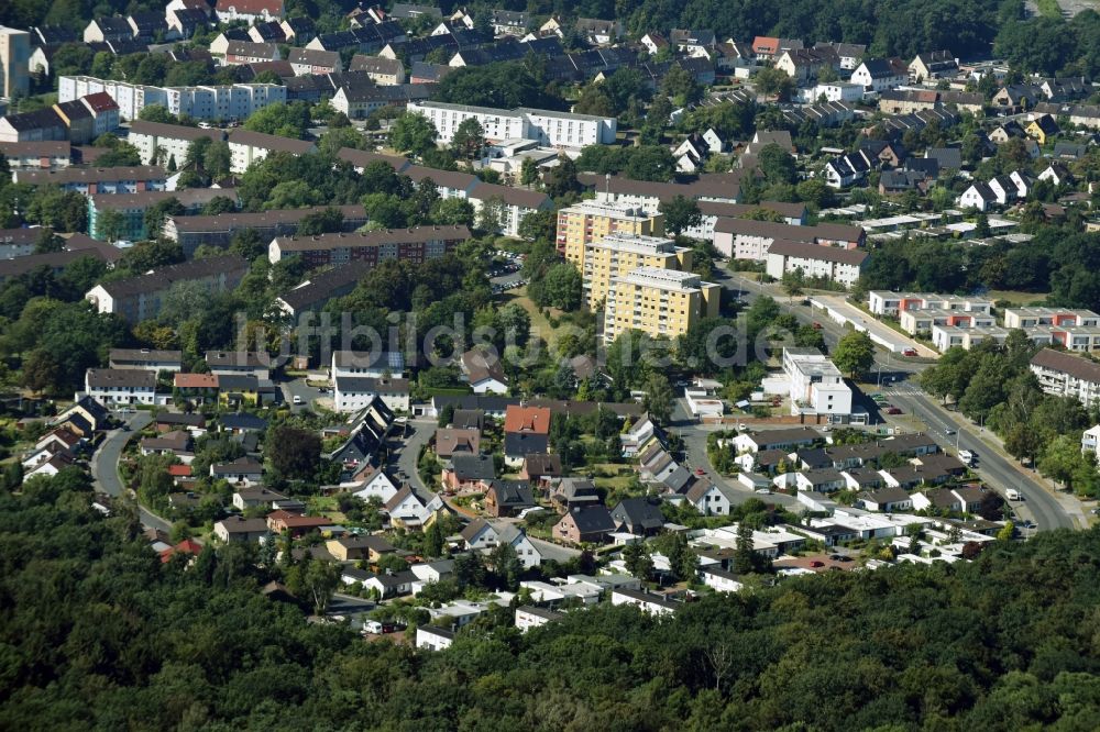 Luftbild Wolfsburg - Wohngebiets- Siedlung der Ortschaft Nordstadt in Wolfsburg im Bundesland Niedersachsen