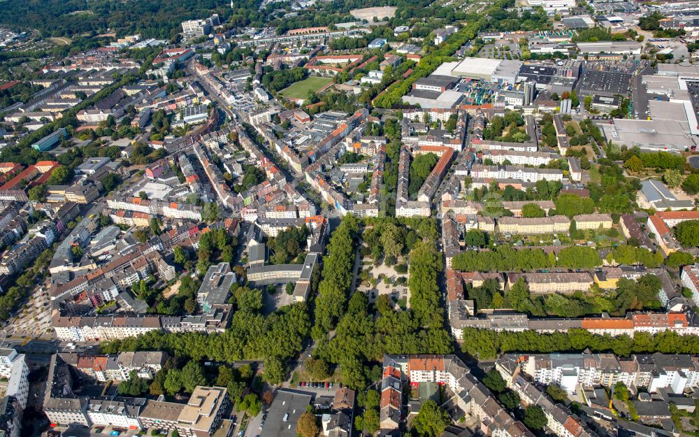 Luftaufnahme Dortmund - Wohngebiets- Siedlung am Park Nordmarkt in Dortmund im Bundesland Nordrhein-Westfalen, Deutschland