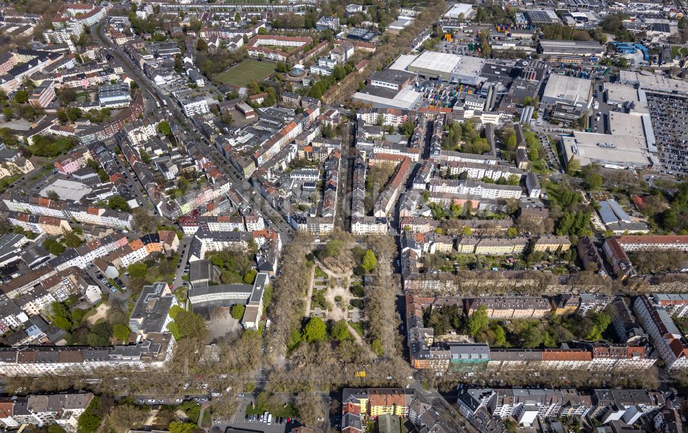 Luftaufnahme Dortmund - Wohngebiets- Siedlung am Park Nordmarkt in Dortmund im Bundesland Nordrhein-Westfalen, Deutschland