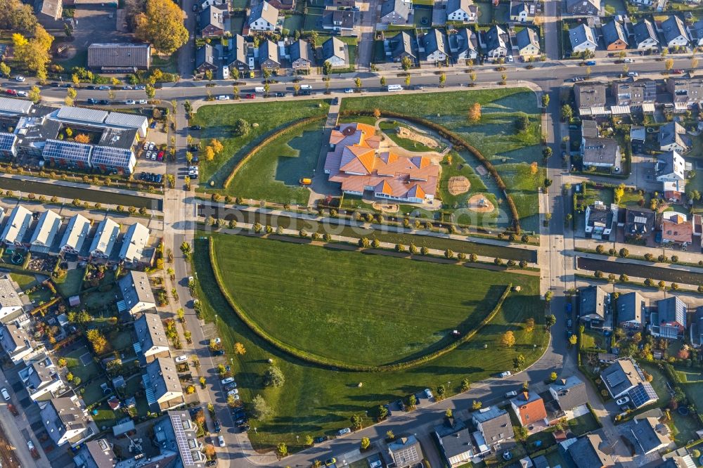 Luftaufnahme Viersen - Wohngebiets- Siedlung am Park Am Steinkreis in Viersen im Bundesland Nordrhein-Westfalen, Deutschland