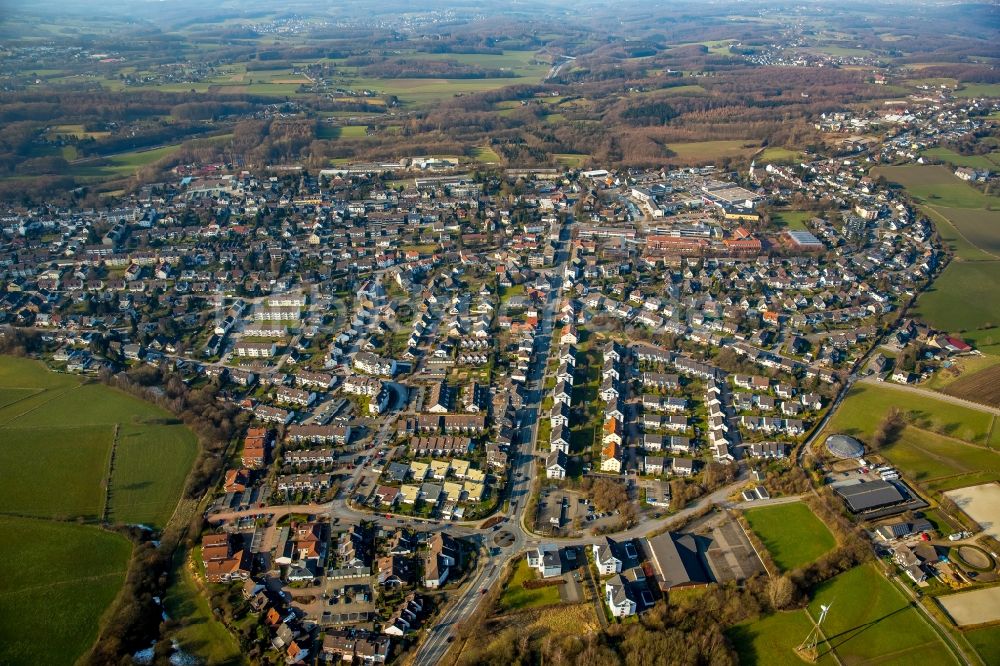 Sprockhövel aus der Vogelperspektive: Wohngebiets- Siedlung Steinklippe in Sprockhövel im Bundesland Nordrhein-Westfalen