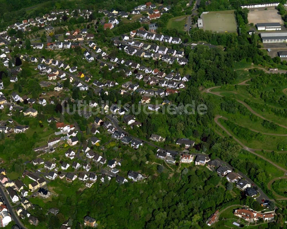 Urbar von oben - Wohngebiets- Siedlung in Urbar im Bundesland Rheinland-Pfalz