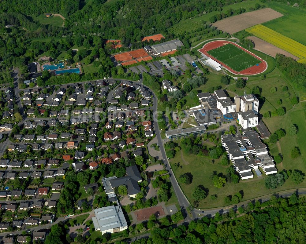 Luftbild Vallendar, Mallendarer-Berg - Wohngebiets- Siedlung in Vallendar, Mallendarer-Berg an der B42 im Bundesland Rheinland-Pfalz