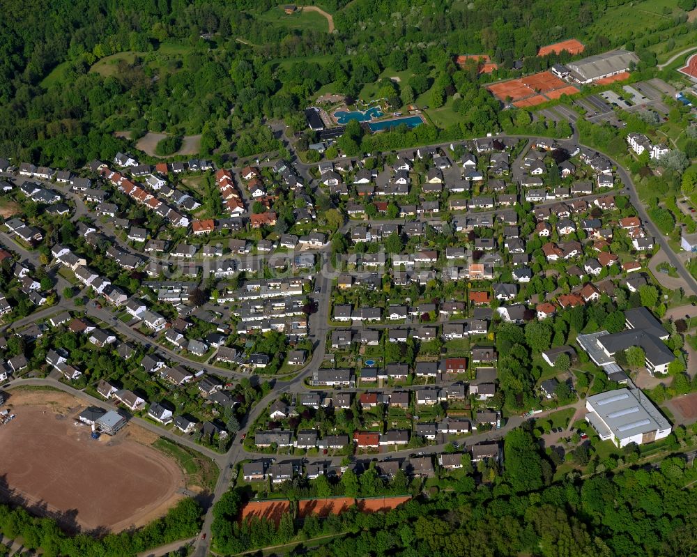 Luftaufnahme Vallendar, Mallendarer-Berg - Wohngebiets- Siedlung in Vallendar, Mallendarer-Berg an der B42 im Bundesland Rheinland-Pfalz