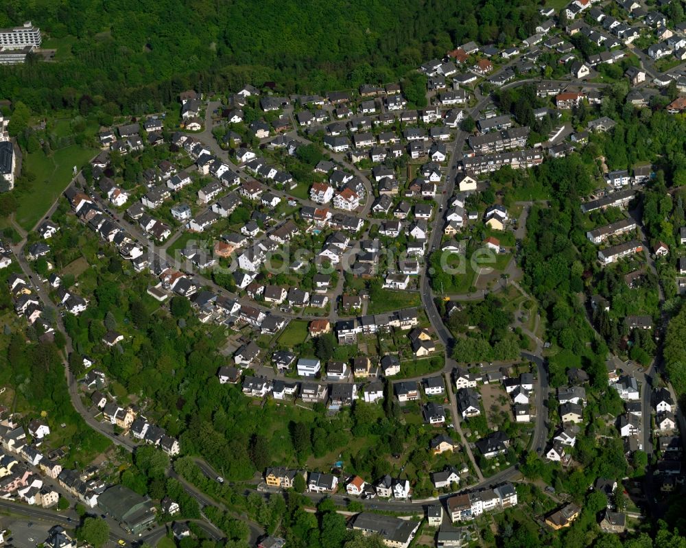 Luftbild Vallendar - Wohngebiets- Siedlung in Vallendar im Bundesland Rheinland-Pfalz