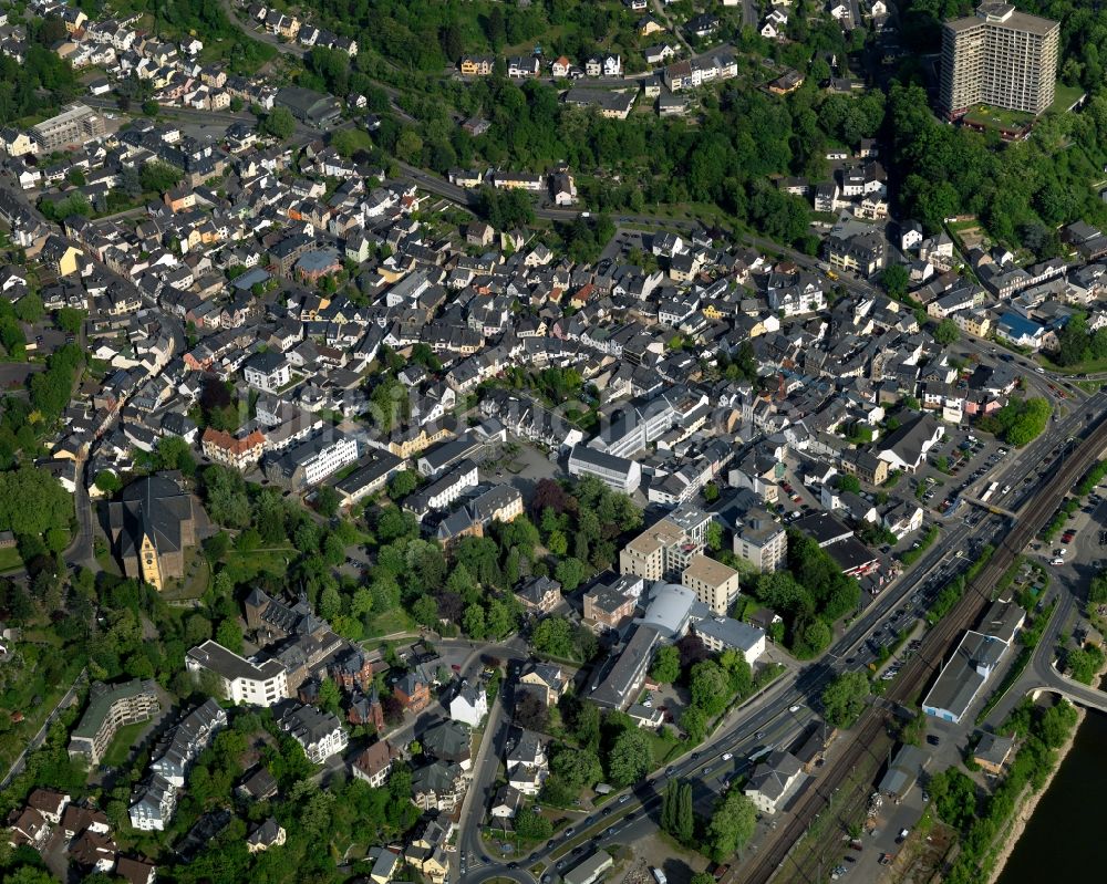 Vallendar von oben - Wohngebiets- Siedlung in Vallendar im Bundesland Rheinland-Pfalz