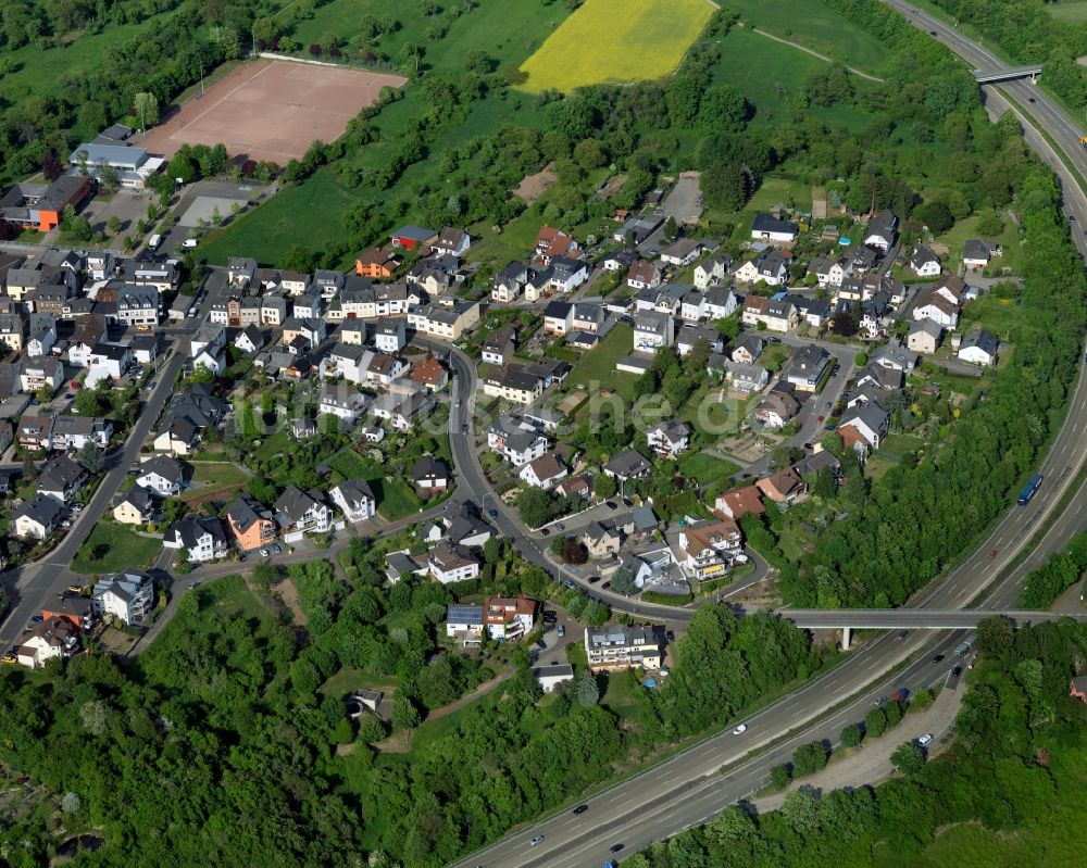 Luftaufnahme Weitersburg - Wohngebiets- Siedlung in Weitersburg im Bundesland Rheinland-Pfalz