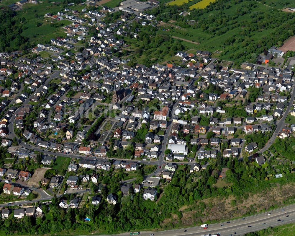 Weitersburg von oben - Wohngebiets- Siedlung in Weitersburg im Bundesland Rheinland-Pfalz