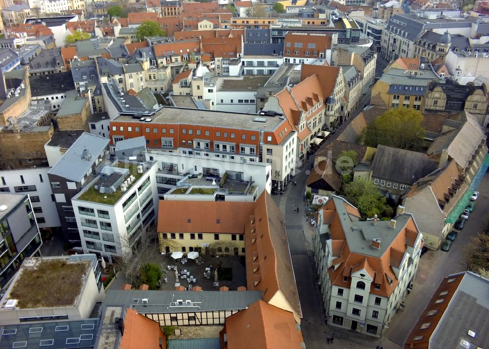 Luftbild Halle / Saale - Wohngebäude an der Kleinen Ulrichstraße in der Altstadt von Halle in Sachsen-Anhalt