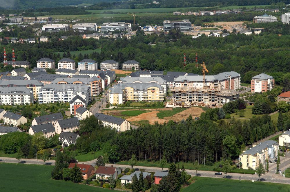 Luxemburg von oben - Wohngebäude im Stadtviertel Cents.