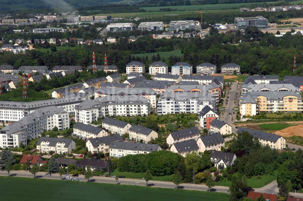 Luxemburg aus der Vogelperspektive: Wohngebäude im Stadtviertel Cents.