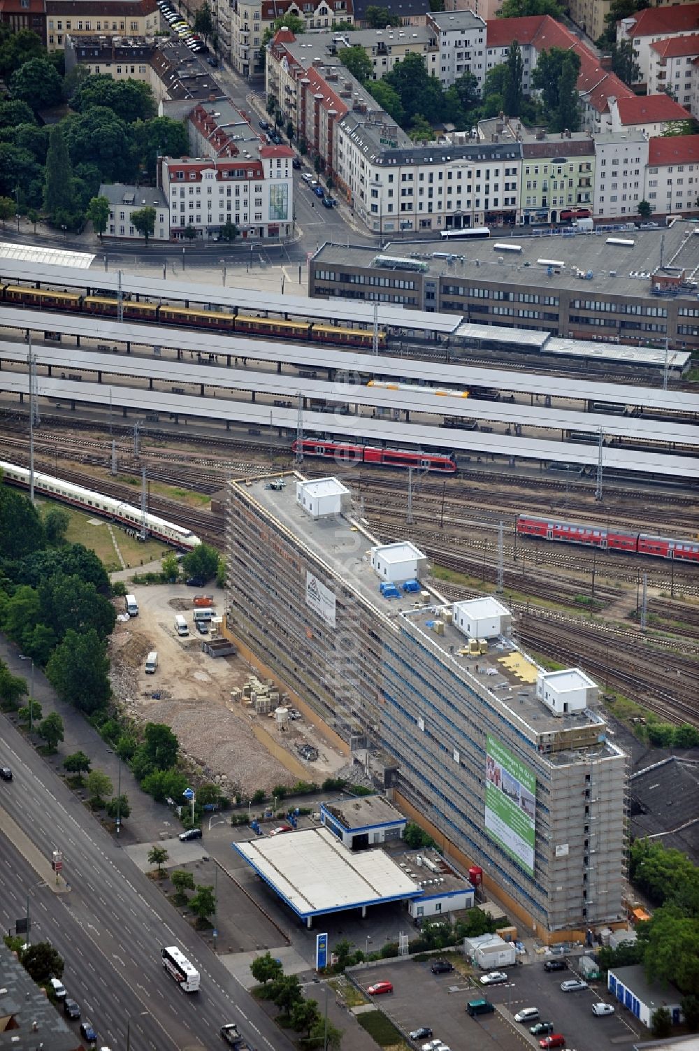 Luftbild Berlin - Wohngebäudesanierung in Berlin Lichtenberg