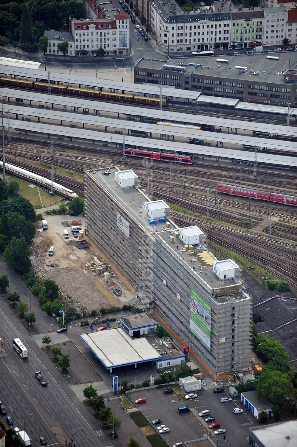 Luftaufnahme Berlin - Wohngebäudesanierung in Berlin Lichtenberg