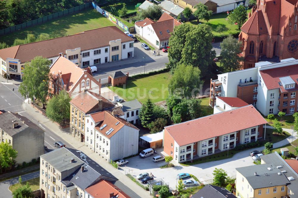 Luftaufnahme Bernau - Wohnhaus an der Börnicker Straße im Stadtzentrum von Bernau