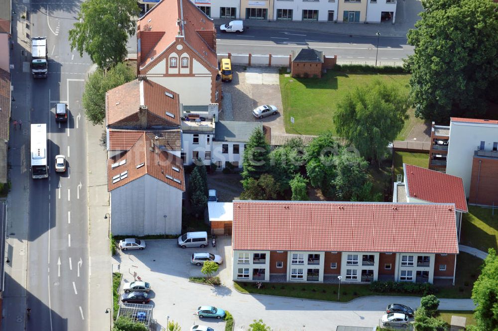 Bernau von oben - Wohnhaus an der Börnicker Straße im Stadtzentrum von Bernau