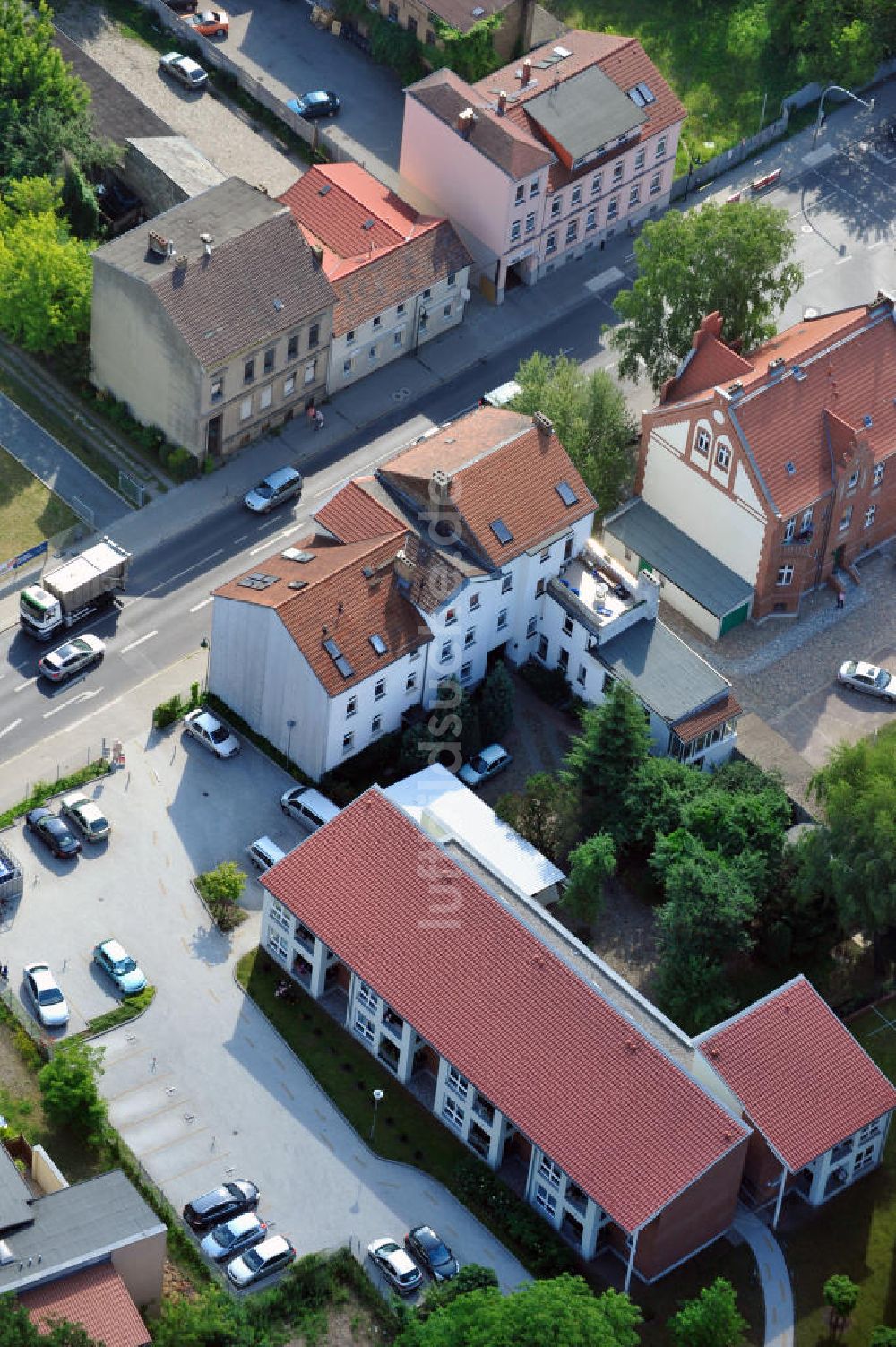 Luftbild Bernau - Wohnhaus an der Börnicker Straße im Stadtzentrum von Bernau