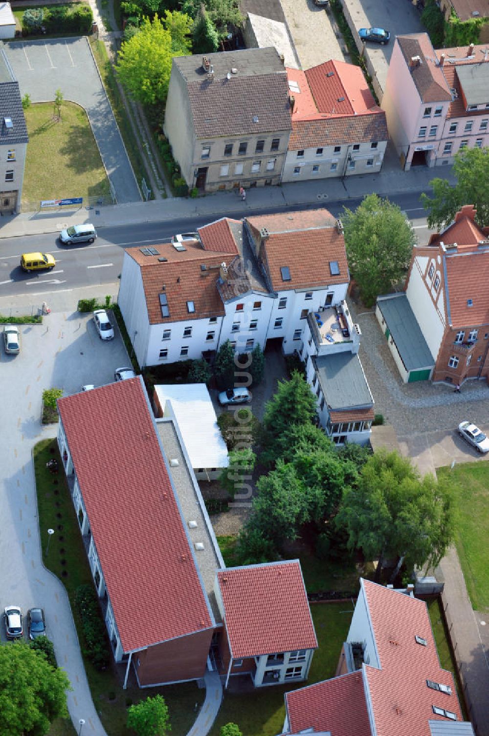 Luftaufnahme Bernau - Wohnhaus an der Börnicker Straße im Stadtzentrum von Bernau