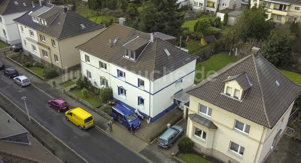 Hamm aus der Vogelperspektive: Wohnhaus Buschhaus im Wohngebiet an der Wilhelm-Busch-Straße Ecke Arndtstraße in Hamm im Bundesland Nordrhein-Westfalen NRW