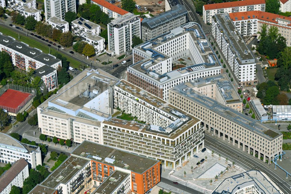 Dresden von oben - Wohnhaus Mary-Ann-Apartments in Dresden im Bundesland Sachsen, Deutschland