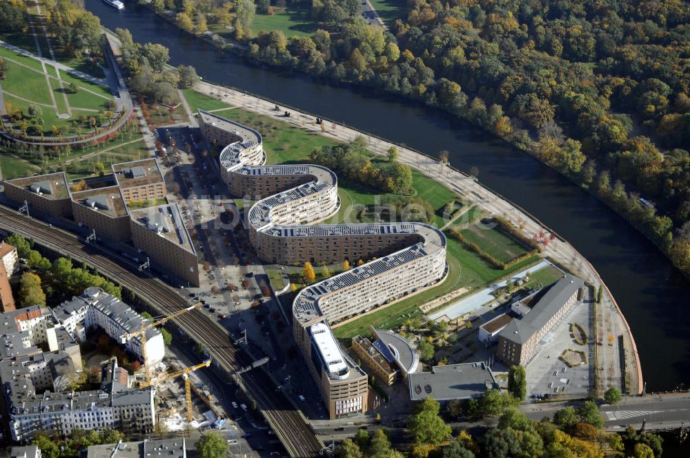 Berlin aus der Vogelperspektive: Wohnhaus im Moabiter Werder in Berlin