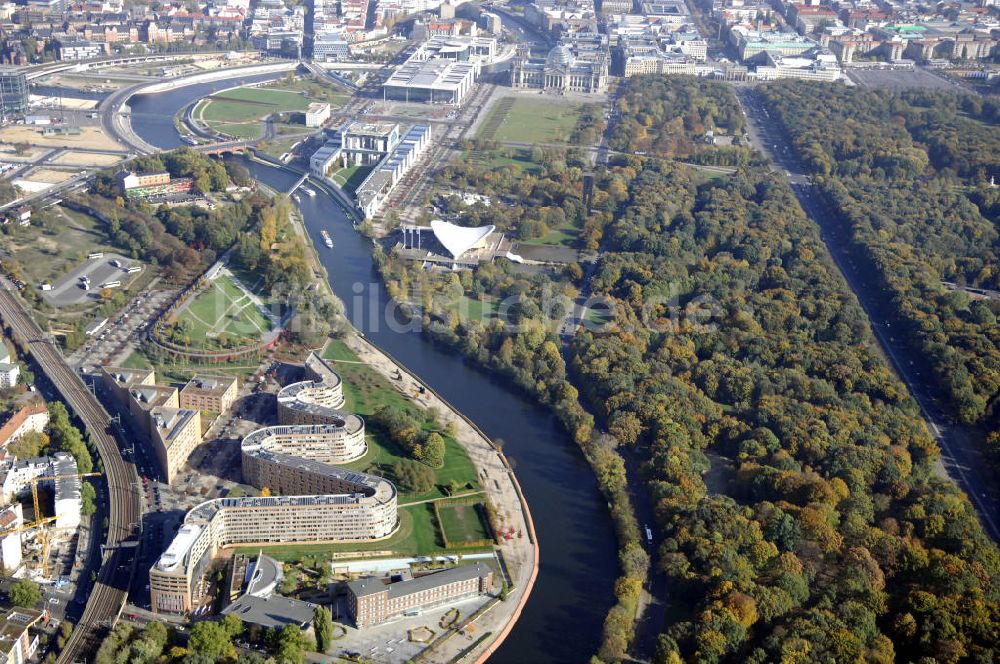 Berlin aus der Vogelperspektive: Wohnhaus im Moabiter Werder in Berlin