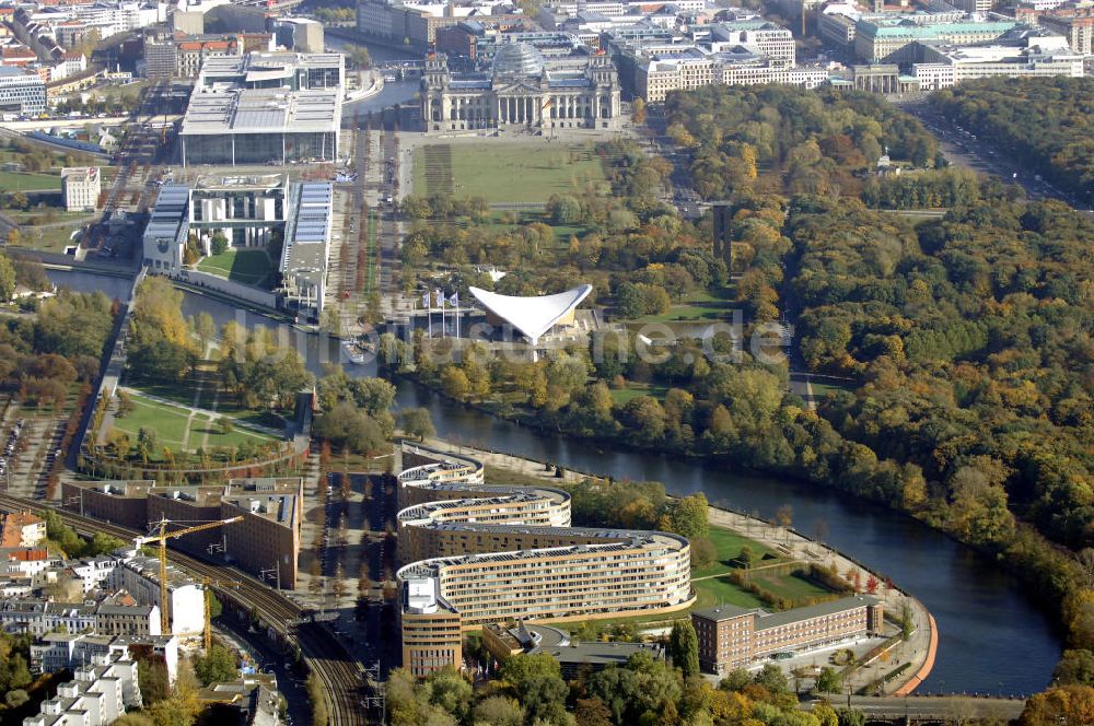 Berlin aus der Vogelperspektive: Wohnhaus im Moabiter Werder in Berlin