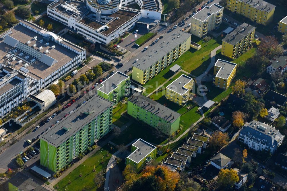 Berlin von oben - Wohnhaus- Neubau der Baugenossenschaft IDEAL eG in Berlin