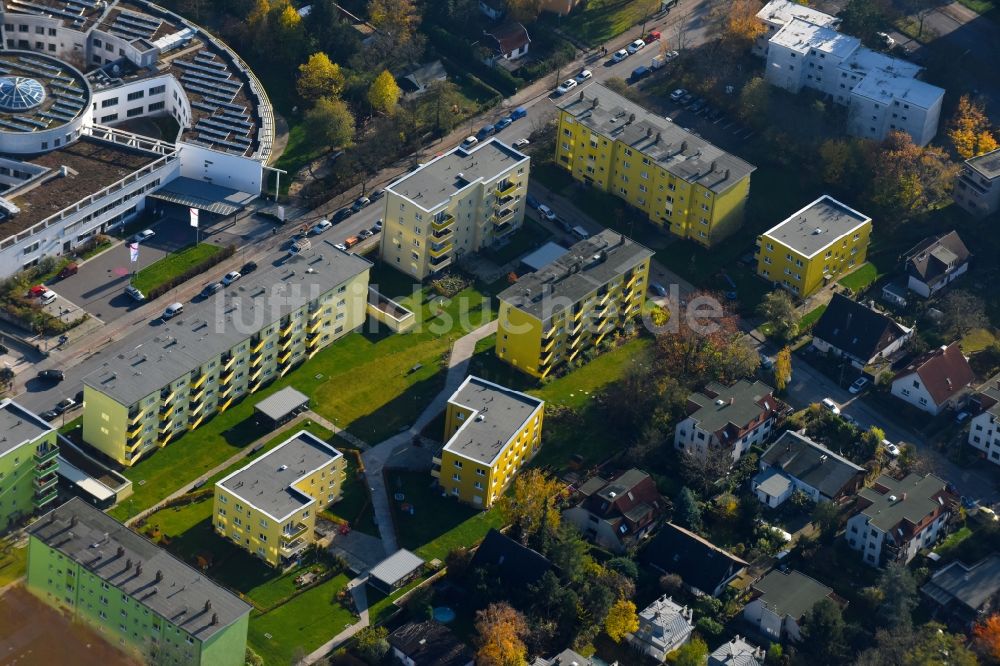 Berlin aus der Vogelperspektive: Wohnhaus- Neubau der Baugenossenschaft IDEAL eG in Berlin