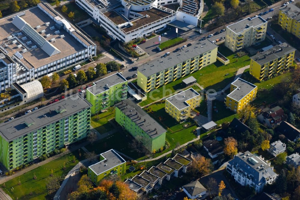 Luftbild Berlin - Wohnhaus- Neubau der Baugenossenschaft IDEAL eG in Berlin