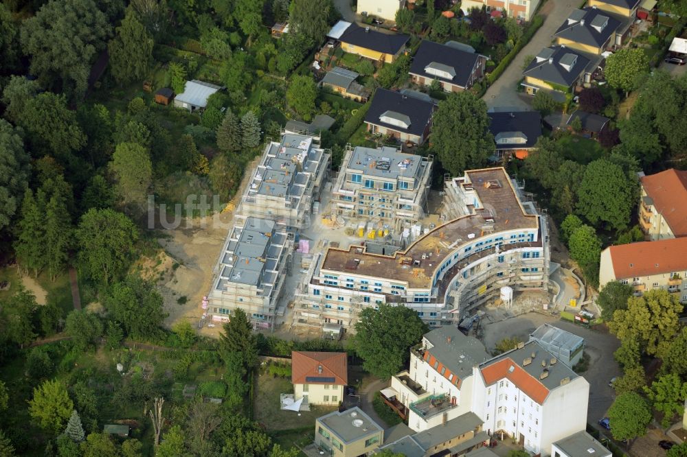 Luftaufnahme Berlin - Wohnhaus- Neubau- Baustelle der Cardinalplatz GmbH & Co. KG in Berlin Köpenick