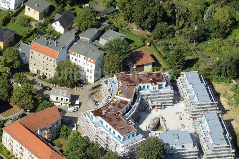 Luftbild Berlin - Wohnhaus- Neubau- Baustelle der Cardinalplatz GmbH & Co. KG in Berlin Köpenick