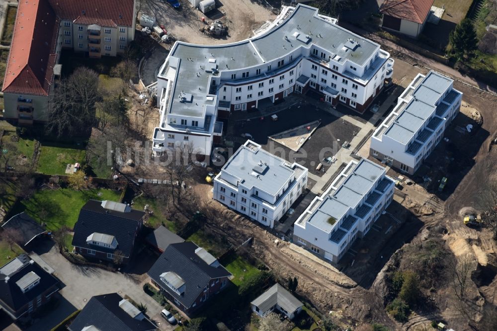 Luftaufnahme Berlin - Wohnhaus- Neubau- Baustelle der Cardinalplatz GmbH & Co. KG in Berlin Köpenick