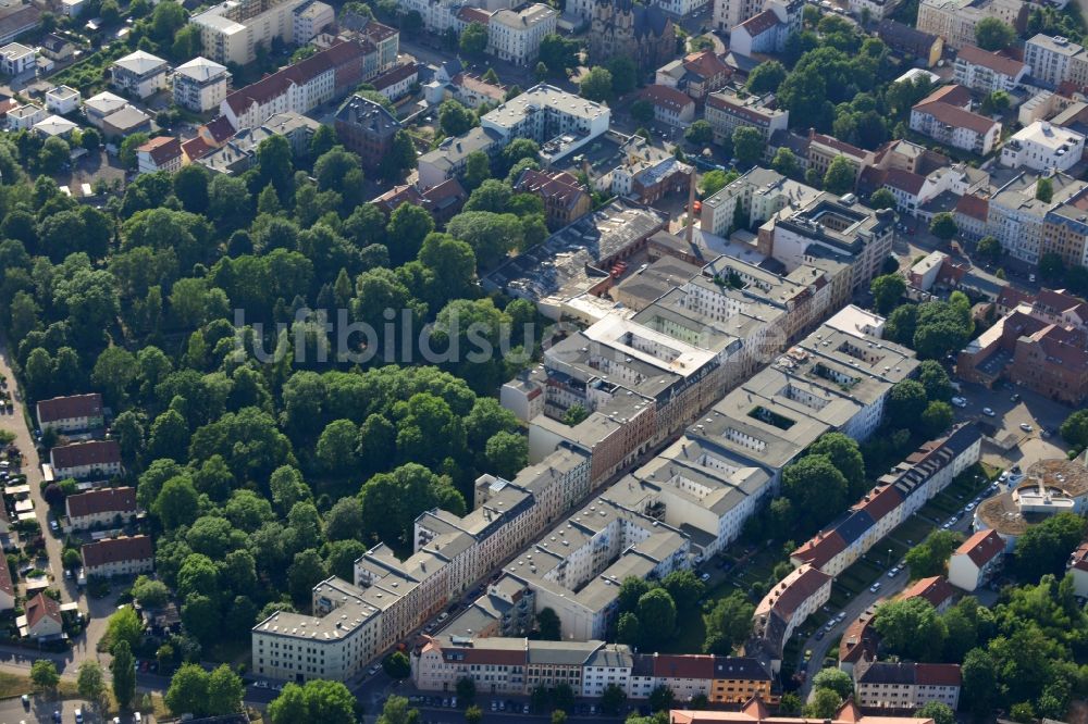 Magdeburg aus der Vogelperspektive: Wohnhaus- Reihe in Magdeburg im Bundesland Sachsen-Anhalt