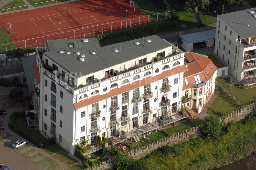 Luftaufnahme Magdeburg - Wohnhaus an der Strasse Kleiner Werder in Magdeburg-Werder