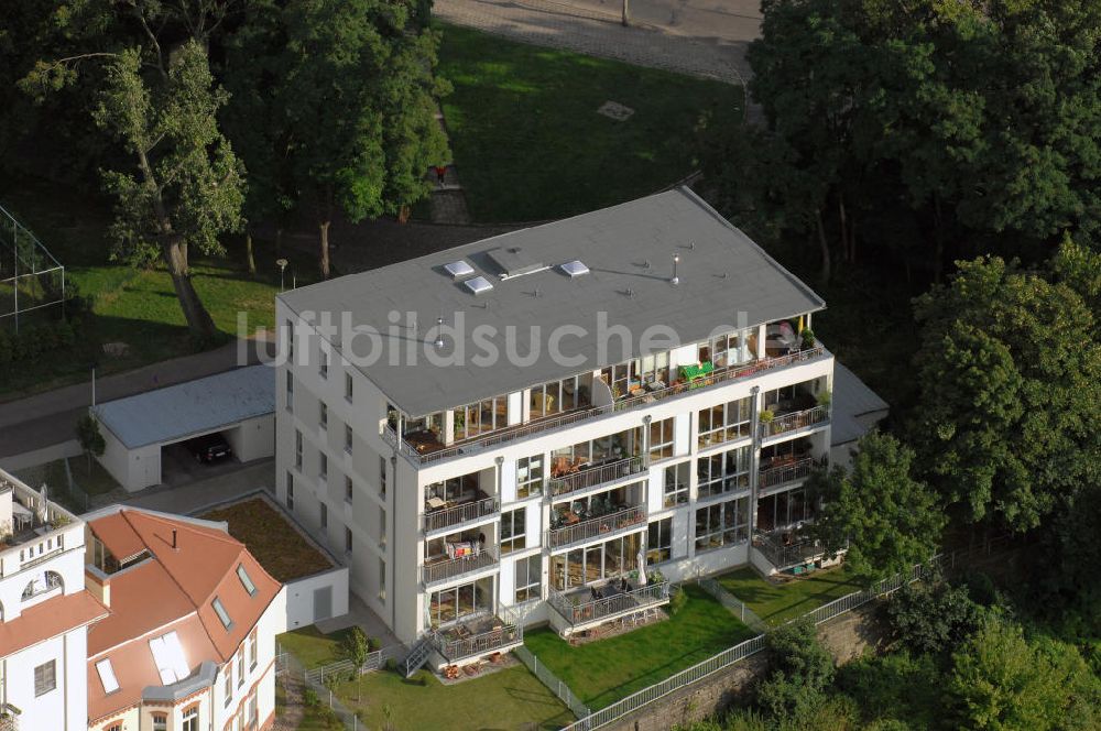 Magdeburg aus der Vogelperspektive: Wohnhaus an der Strasse Kleiner Werder in Magdeburg-Werder