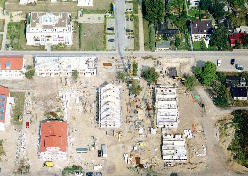 Berlin - Buchholz von oben - Wohnhausneubau zwischen den Bereichen Schützenstraße und Jean-Cals-Weg in Berlin - Buchholz.