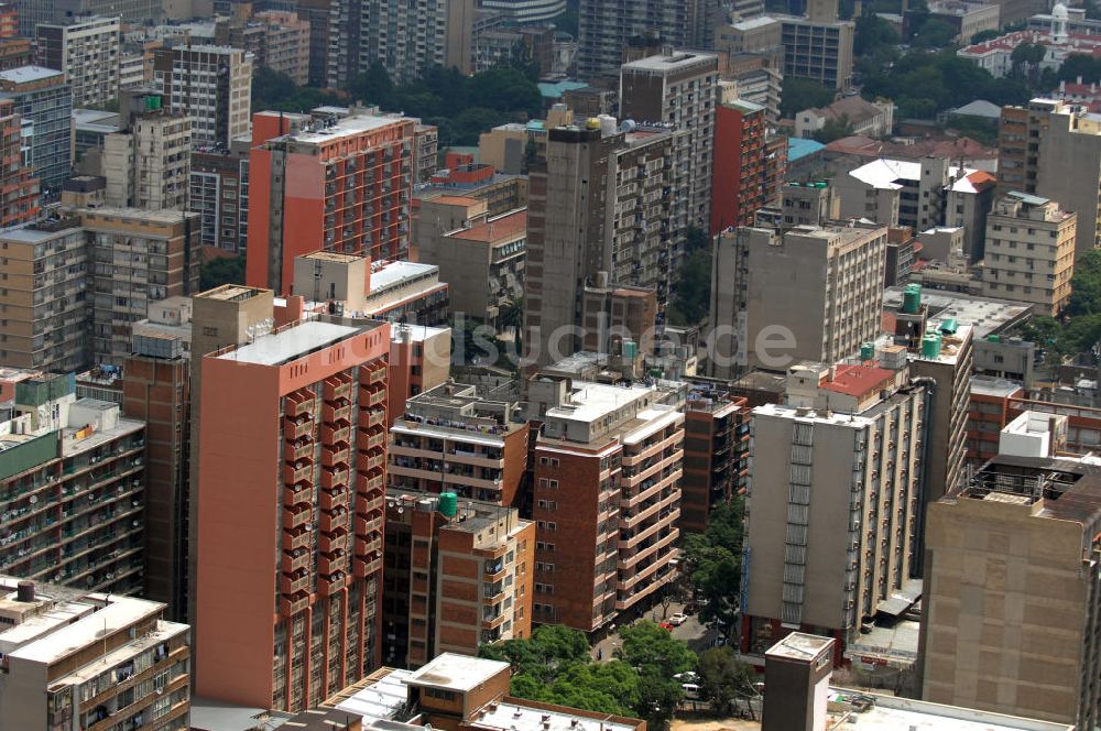 Luftaufnahme JOHANNESBURG - Wohnhaussiedlung im Stadtteil Hillbrow von Johannesburg