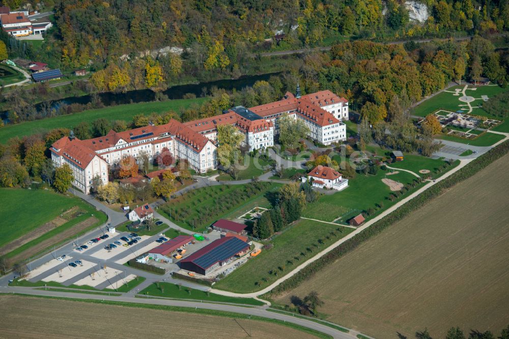 Luftaufnahme Untermarchtal - Wohnheim Wohnpflegeheim - Gebäude Wohnpark Maria Hilf in Untermarchtal im Bundesland Baden-Württemberg, Deutschland