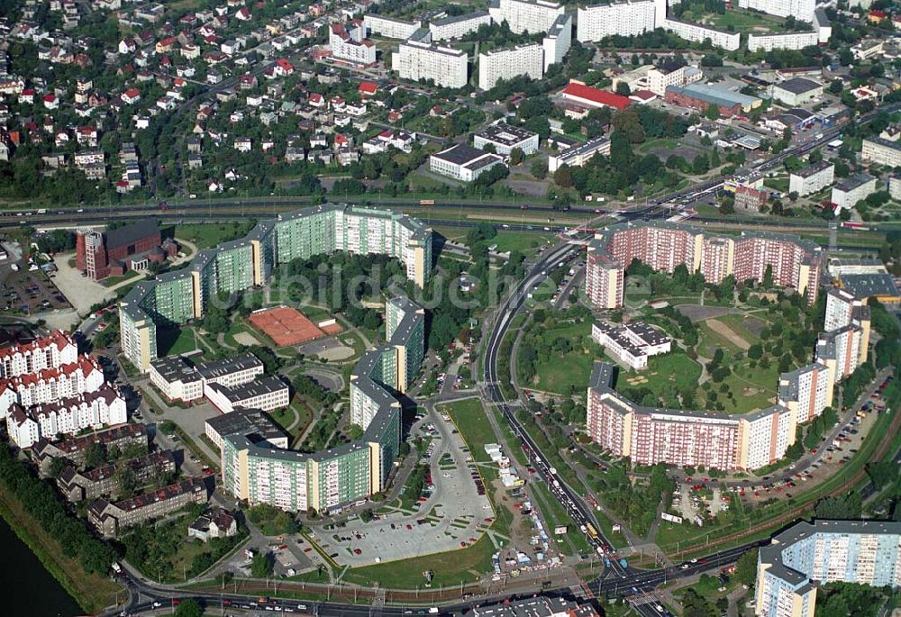 Wroclaw (Polen) aus der Vogelperspektive: Wohnhochhäuser an der Ul. Ba?tycka - Wroclaw (Polen)