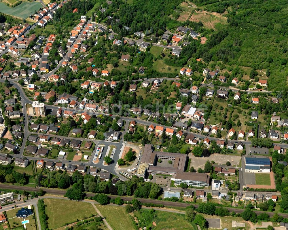 Bad Sobernheim aus der Vogelperspektive: Wohnhäuser in Bad Sobernheim im Bundesland Rheinland-Pfalz