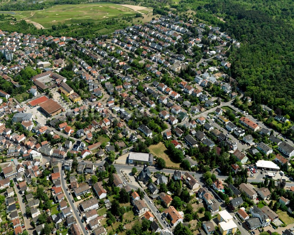 Luftaufnahme Budenheim - Wohnhäuser in Budenheim im Bundesland Rheinland-Pfalz