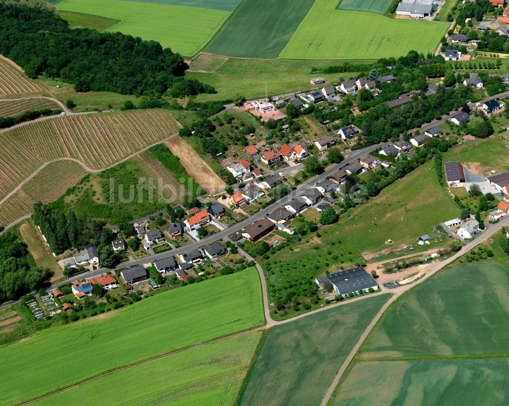 Meddersheim aus der Vogelperspektive: Wohnhäuser in Meddersheim im Bundesland Rheinland-Pfalz