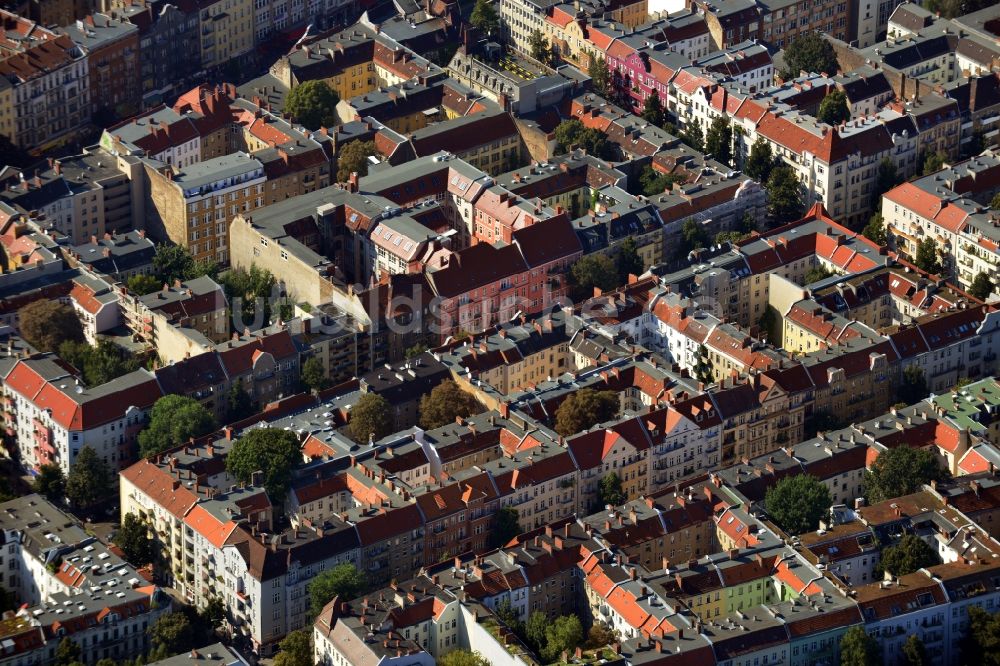 Luftbild Berlin Neukölln - Wohnhäuser in der Nähe der Sonnenallee im Stadtteil Neukölln in Berlin