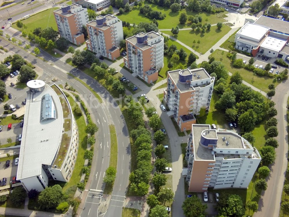 Halle (Saale) OT Neustadt von oben - Wohnhäuser im Ortsteil Neustadt in Halle ( Saale ) im Bundesland Sachsen-Anhalt