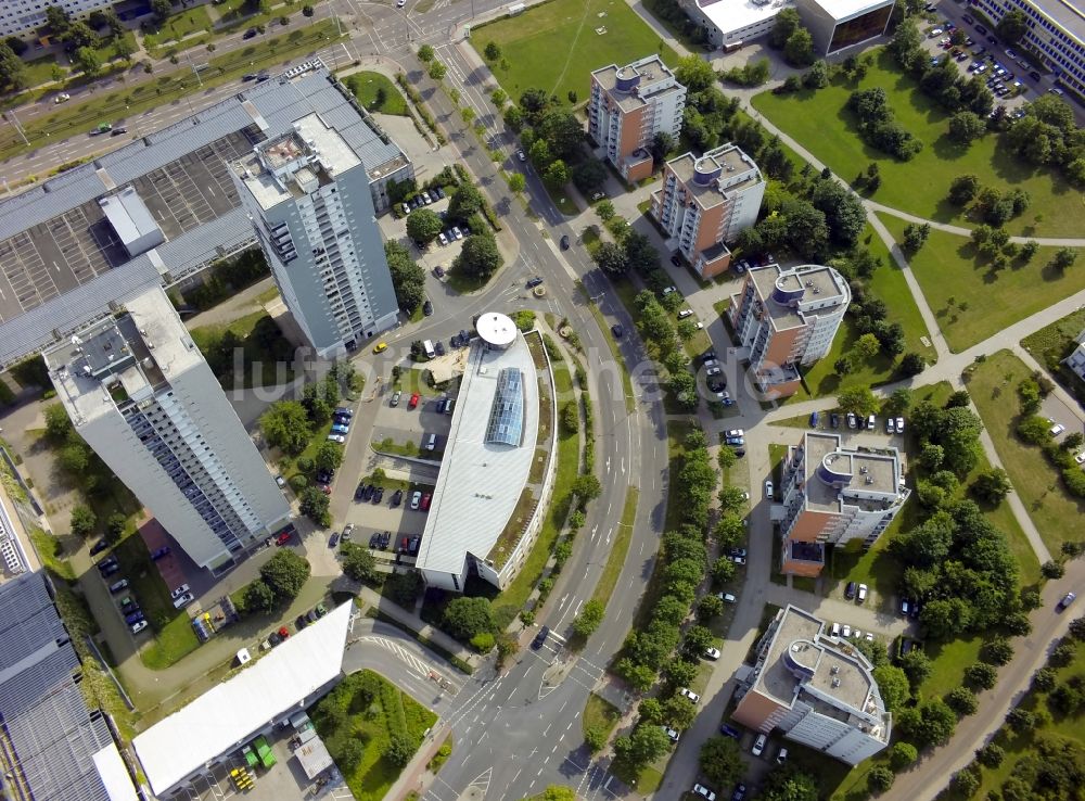 Halle (Saale) OT Neustadt aus der Vogelperspektive: Wohnhäuser im Ortsteil Neustadt in Halle ( Saale ) im Bundesland Sachsen-Anhalt