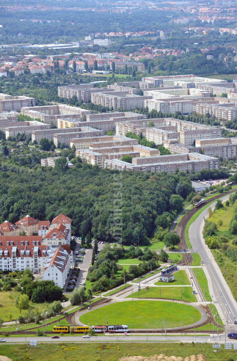 Leipzig Paunsdorf aus der Vogelperspektive: Wohnkomplex Leipzig Paunsdorf