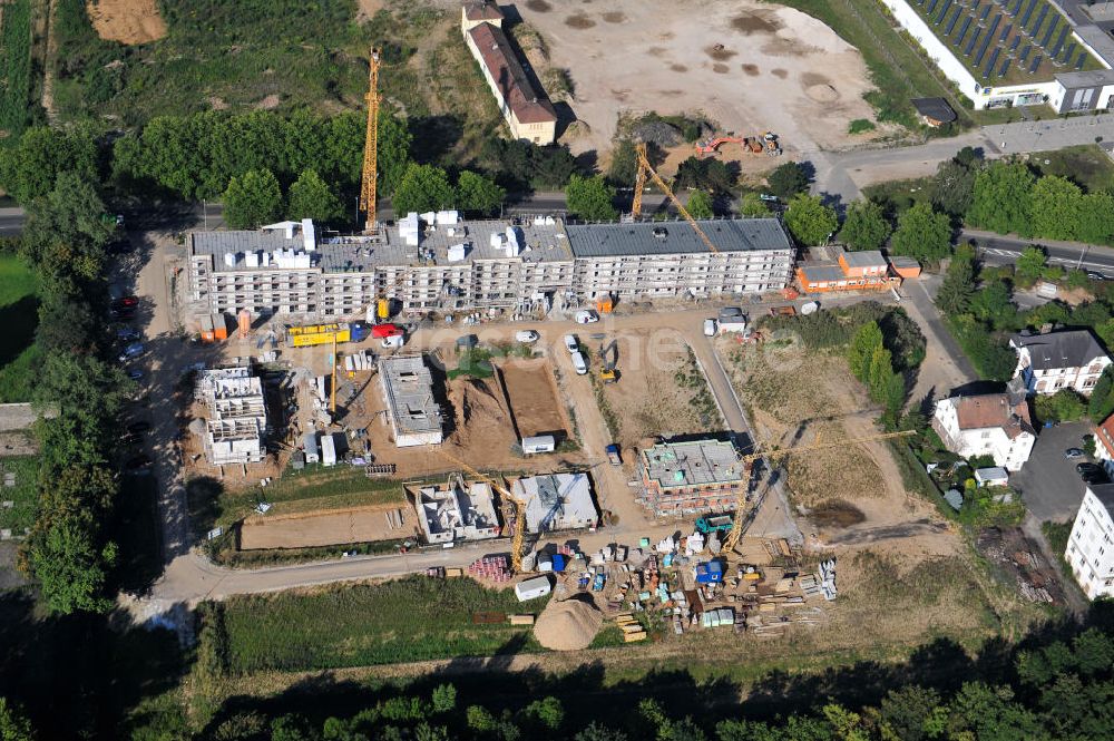 Luftaufnahme Hattersheim - Wohnneubau am Hessendamm in Hattersheim am Main