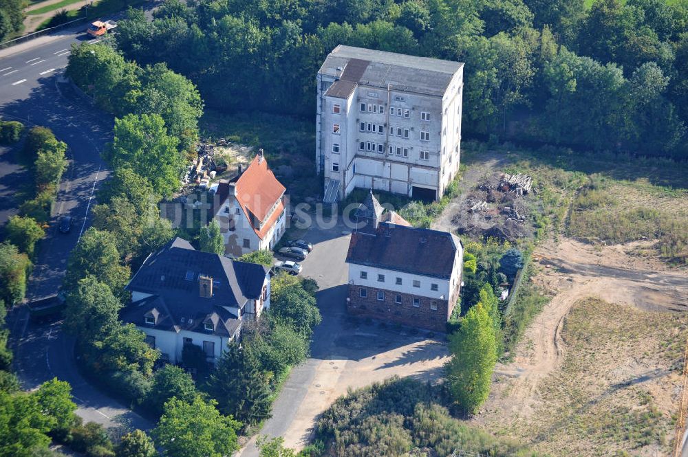 Hattersheim aus der Vogelperspektive: Wohnneubau am Hessendamm in Hattersheim am Main